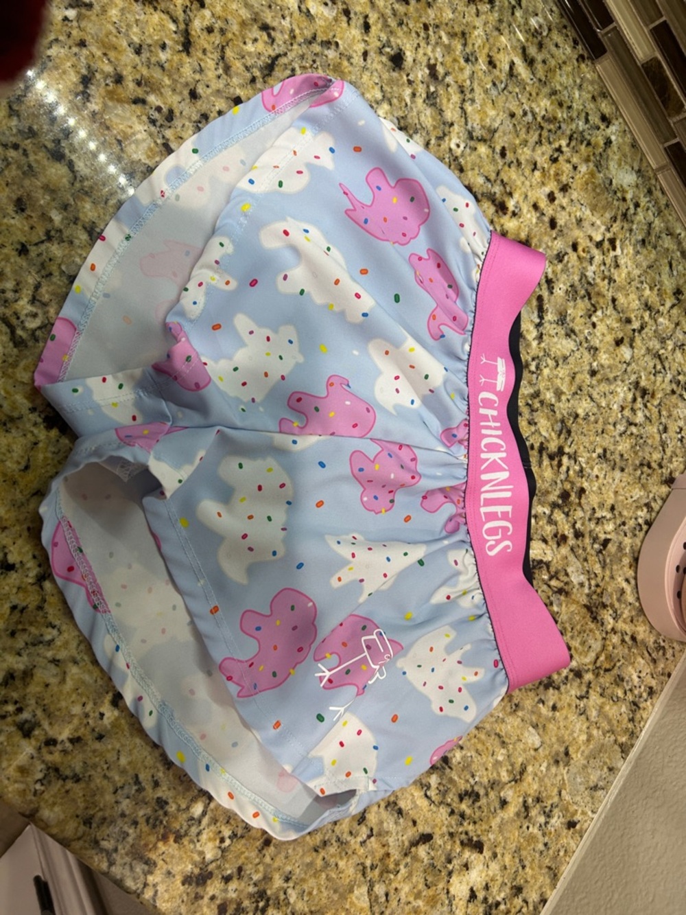 Chicknlegs running shorts - animal crackers size xs. Like new